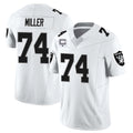 LV.Raiders #74 Kolton Miller Player White Vapor Limited Elite Home Game Odoa Stitched Jerseys