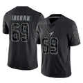 H.Texans #69 Ed Ingram Player Black Reflective Limited Game Odoa Stitched Jerseys