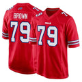 B.Bills #79 Spencer Brown Player Red Home Game Odoa Stitched Jerseys