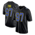 LA.Rams #97 Poona Ford Player Black Fashion Limited Home Game Odoa Stitched Jerseys