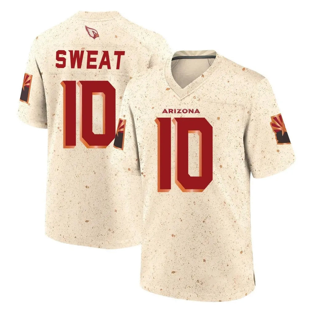 A.Cardinals #10 Josh Sweat Player Cream Rivalries Collection Game Odoa Stitched Jerseys