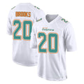 M.Dolphins #20 Jordyn Brooks Player White Fashion Home Game Odoa Stitched Jerseys