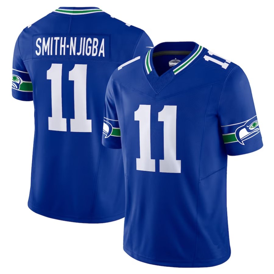 Odoa #11 Jaxon Smith-Njigba Player S.Seahawks Royal Alternate Vapor F.U.S.E. Limited Stitched Jerseys