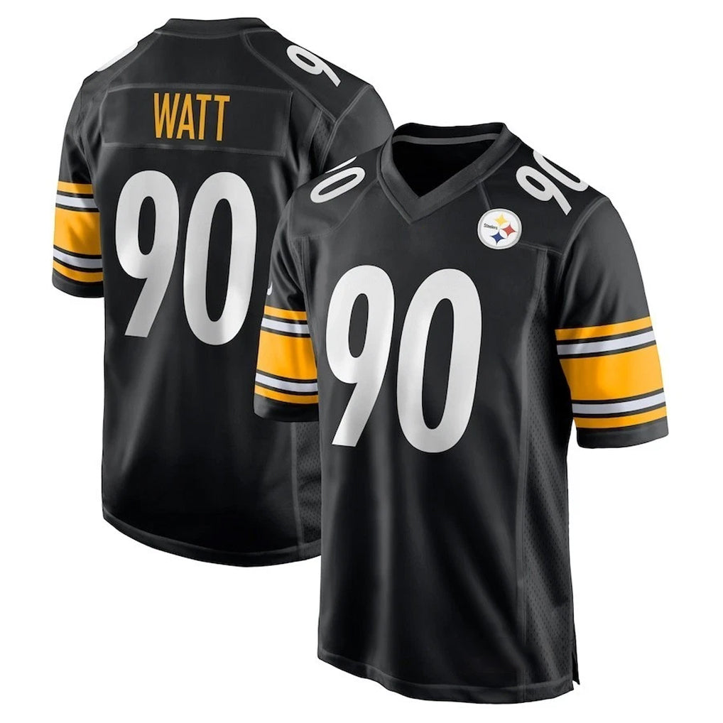 P.Steelers #90 T.J. Watt Player Black Home Game Odoa Stitched Jerseys