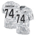 M.Dolphins #74 Kadyn Proctor Player Arctic Camo Salute To Service Limited Game Odoa Stitched Jerseys
