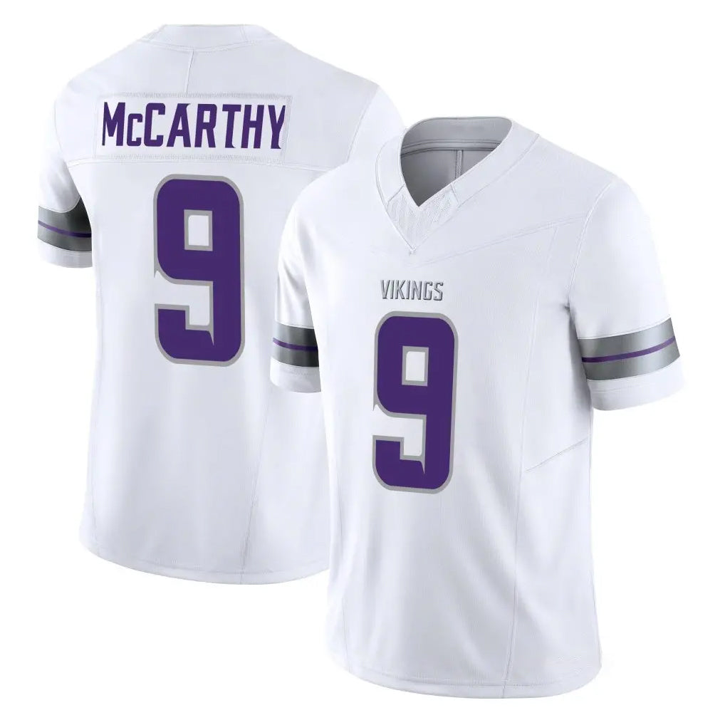 M.Vikings #9 J.J. McCarthy Player White Limited Alternate Vapor F.U.S.E. Home Game Odoa Stitched Jerseys