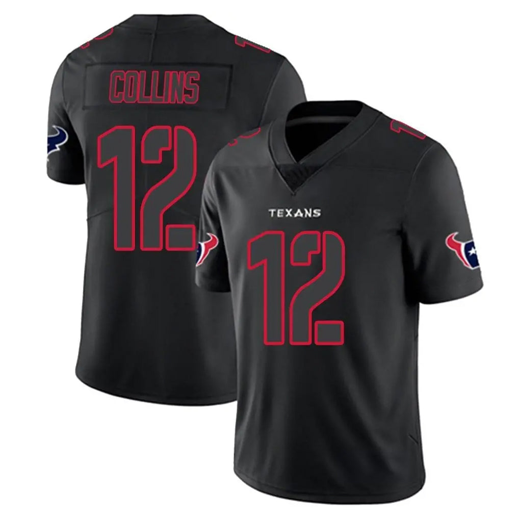 H.Texans #12 Nico Collins Player Black Impact Limited Game Odoa Stitched Jerseys