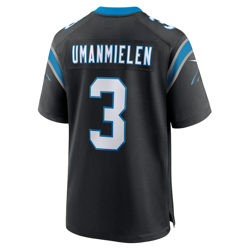 Odoa C.Panthers #3 Princely Umanmielen Black Team Game Jersey