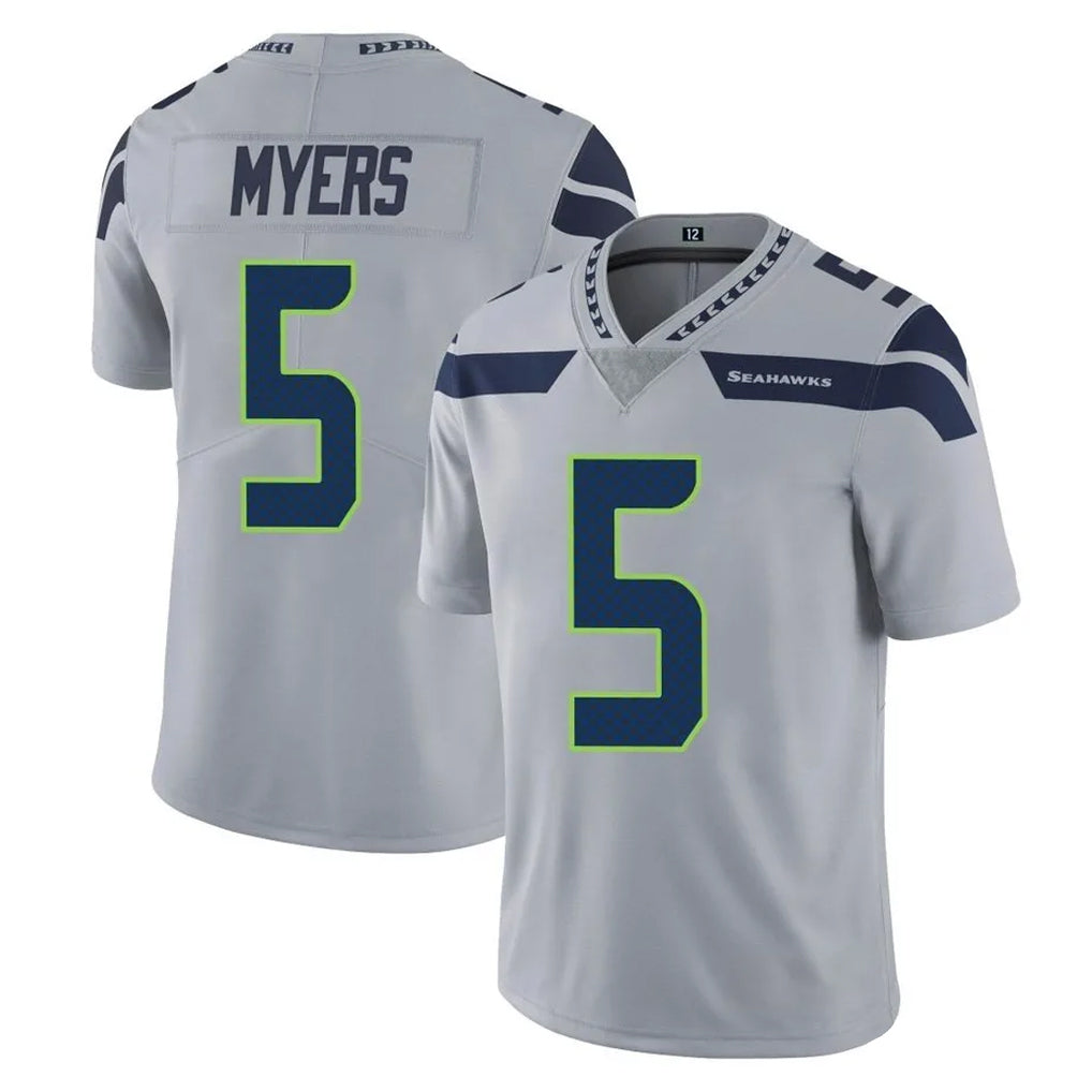 S.Seahawks #5 Jason Myers Player Gray Limited Vapor Untouchable Home Game Odoa Stitched Jerseys