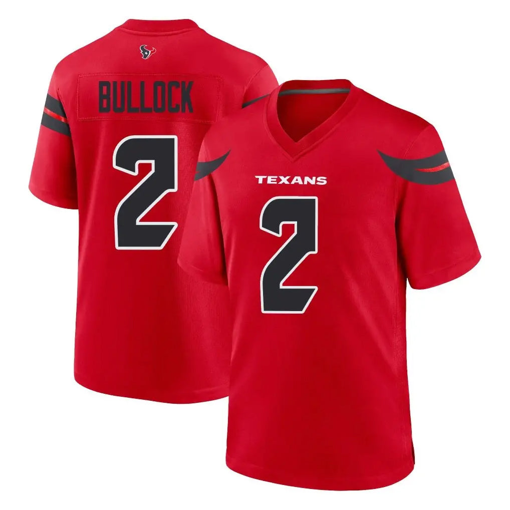 H.Texans #2 Calen Bullock Player Red Alternate Home Game Odoa Stitched Jerseys