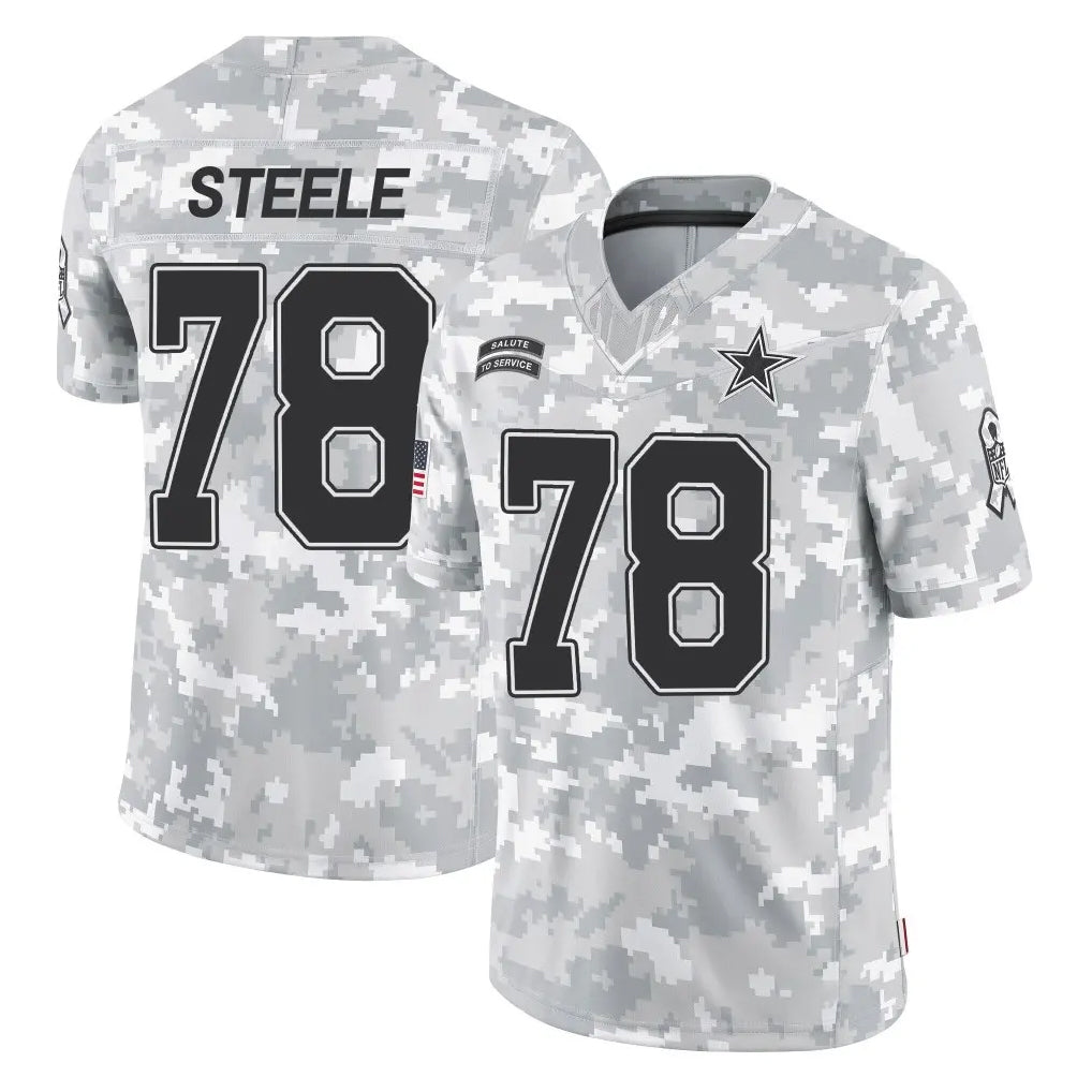 D.Cowboys #78 Terence Steele Player Arctic Camo Salute to Service Limited Home Game Odoa Stitched Jerseys