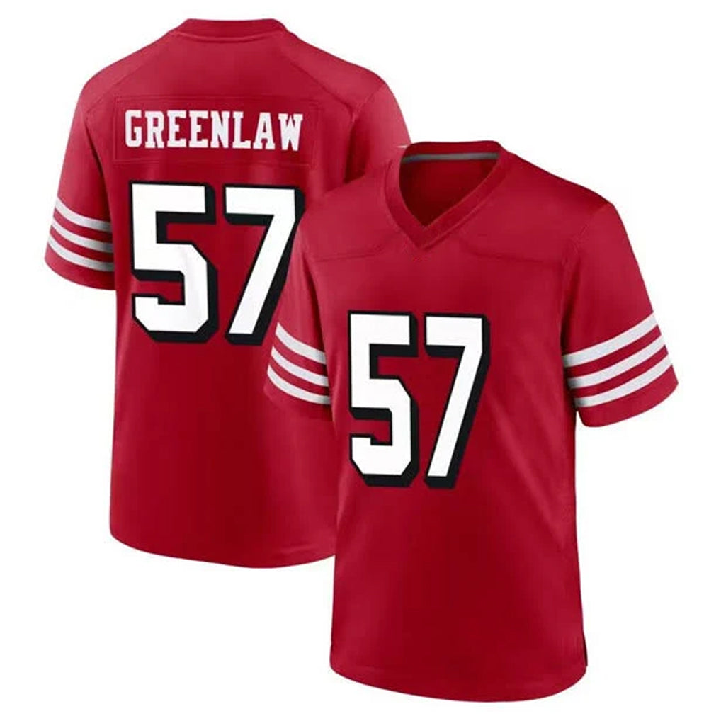 SF.49ers #57 Dre Greenlaw Player Red Limited Alternate Home Game Odoa Stitched Jerseys
