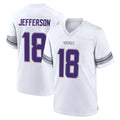 M.Vikings #18 Justin Jefferson Player White Alternate Home Game Odoa Stitched Jerseys