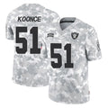 LV.Raiders #51 Malcolm Koonce Player Arctic Camo Salute To Service Limited Game Odoa Stitched Jerseys