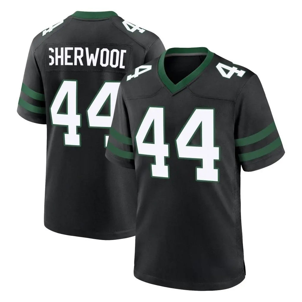 NY.Jets #44 Jamien Sherwood Player Black Legacy Home Game Odoa Stitched Jerseys