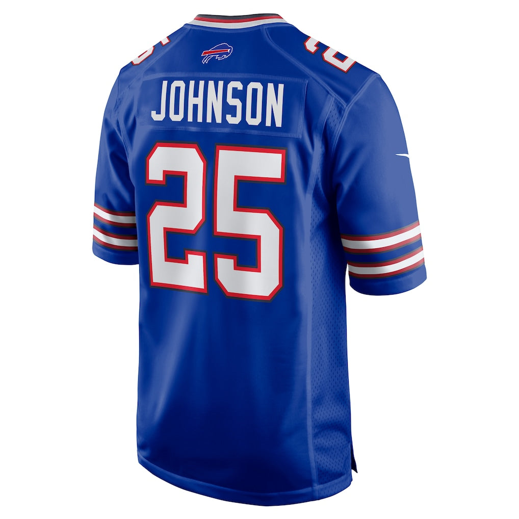Odoa B.Bills #25 Ty Johnson Royal Team Game Jersey