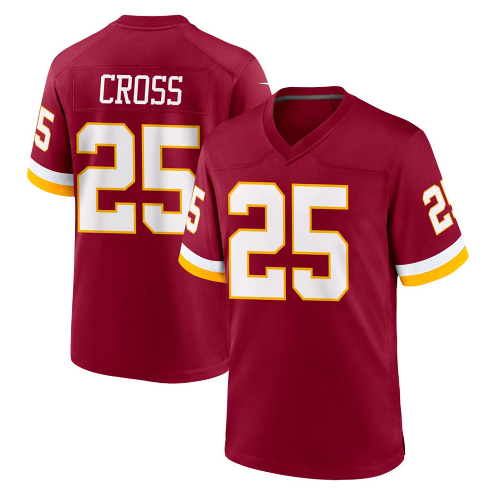 W.Commanders #25 Nick Cross Player Burgundy Game Home Odoa Stitched Jerseys