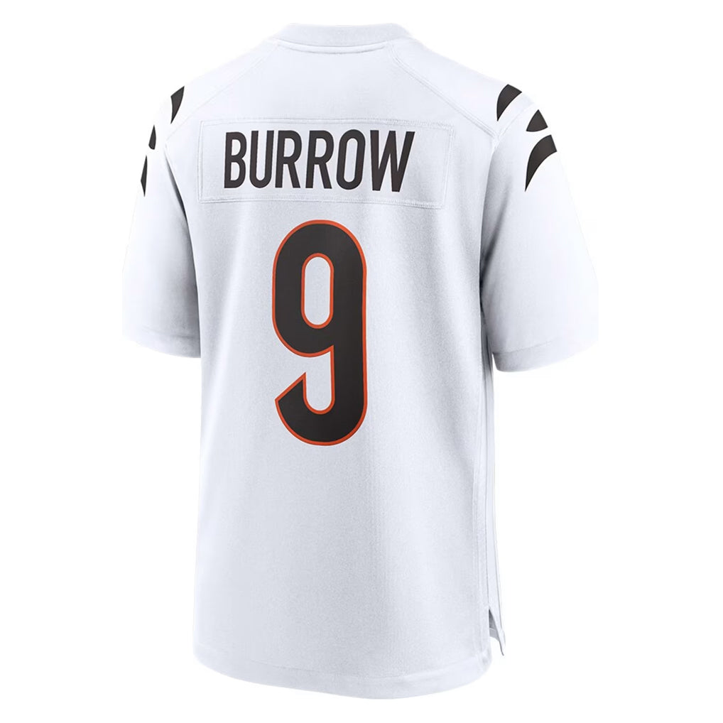 C.Bengals #9 Joe Burrow Player White Home Game Odoa Stitched Jerseys