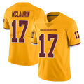 W.Commanders #17 Terry Mclaurin Player Gold Limited Color Rush Home Game Odoa Stitched Jerseys