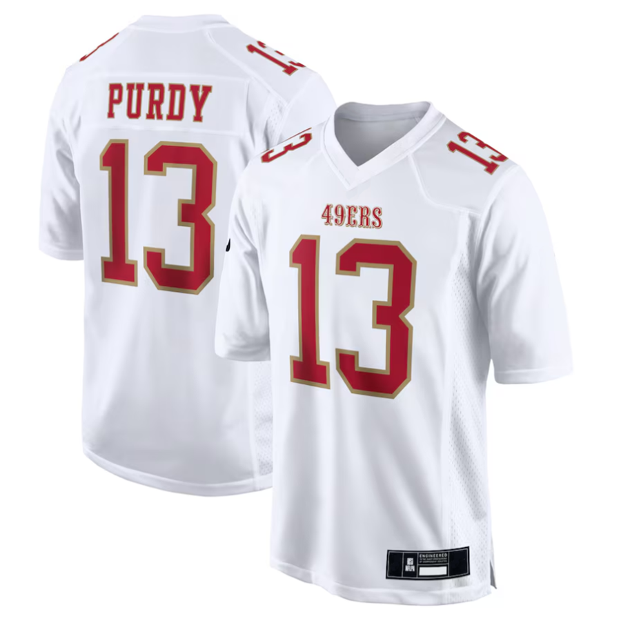 Odoa SF.49ers #13 Brock Purdy Player Tundra White Fashion Game Stitched Jerseys