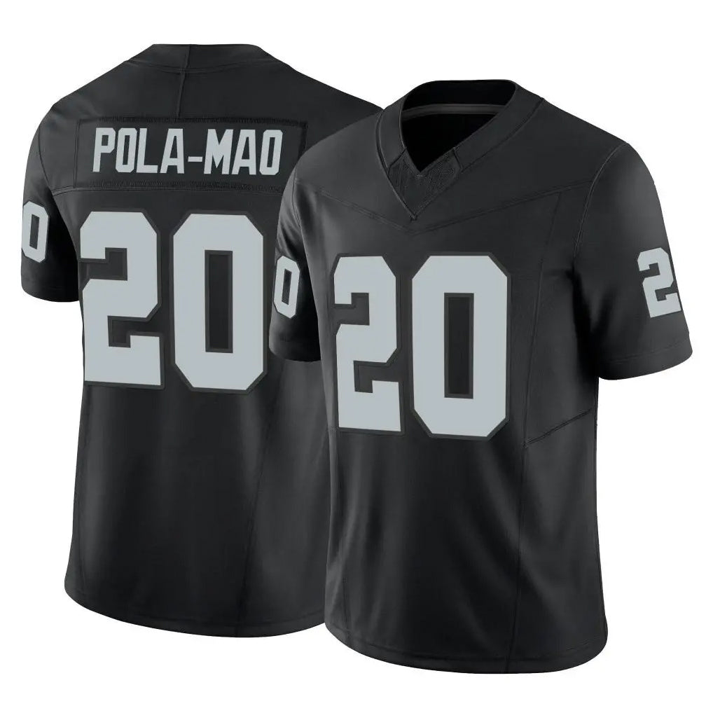 LV.Raiders #20 Isaiah Pola-Mao Player Black Limited Vapor F.U.S.E. Home Game Odoa Stitched Jerseys
