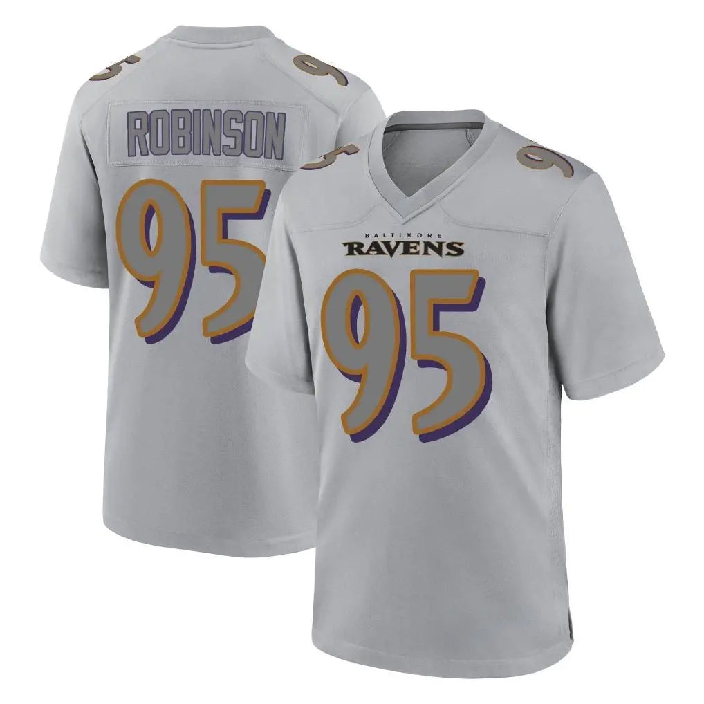 B.Ravens #95 Tavius Robinson Player Gray Color Rush Vapor Untouchable Game Odoa Stitched Jerseys