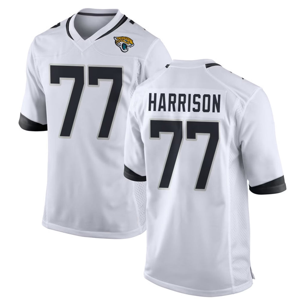 J.Jaguars #77 Anton Harrison Player White Home Game Odoa Stitched Jerseys