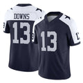 D.Cowboys #13 Caleb Downs Player Navy-White Limited Alternate Vapor F.U.S.E. Home Game Odoa Stitched Jerseys