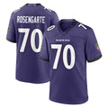 B.Ravens #70 Roger Rosengarten Player Purple Limited Home Game Odoa Stitched Jerseys