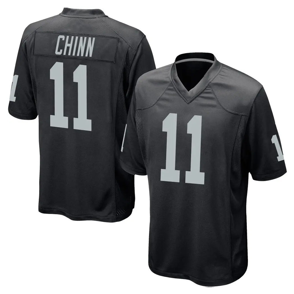 LV.Raiders #11 Jeremy Chinn Player Black Home Game Odoa Stitched Jerseys