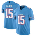 T.Titans #15 Keldric Faulk Player Light Blue Team Vapor F.U.S.E. Limited Home Game Odoa Stitched Jerseys