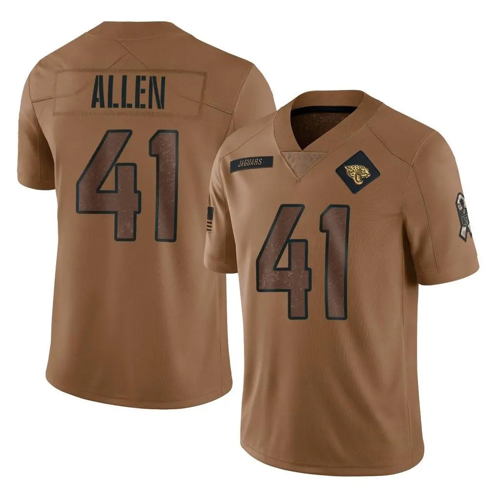 J.Jaguars #41 Josh Hines-Allen Player Brown Salute To Service Limited Odoa Stitched Jerseys