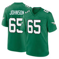 P.Eagles #65 Lane Johnson Player Green Kelly Alternate Home Game Odoa Stitched Jerseys