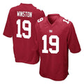 NY.Giants #19 Jameis Winston Player Red Home Game Odoa Stitched Jerseys