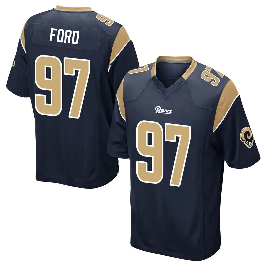 LA.Rams #97 Poona Ford Player Navy Home Game Odoa Stitched Jerseys