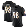 B.Ravens #98 Travis Jones Player Black Vapor Untouchable Limited Home Game Odoa Stitched Jerseys