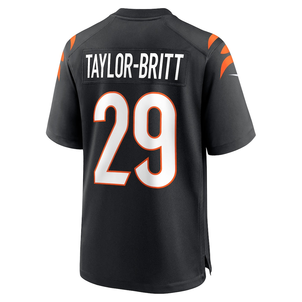 Odoa C.Bengals #29 Cam Taylor-Britt Black Game Player Jersey