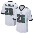 P.Eagles #26 Saquon Barkley Player White Home Game Odoa Stitched Jerseys