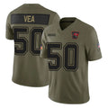 TB.Buccaneers #50 Vita Vea Player Olive 2025 Salute To Service Limited Home Game Odoa Stitched Jerseys