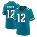 J.Jaguars #12 Travis Hunter Player Teal Prowler Throwback Limited Home Game Odoa Stitched Jerseys