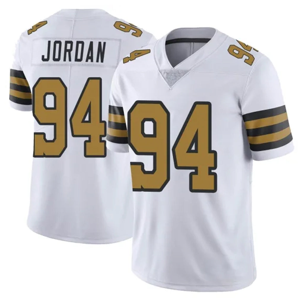 NO.Saints #94 Cameron Jordan Player White Limited Color Rush Home Game Odoa Stitched Jerseys