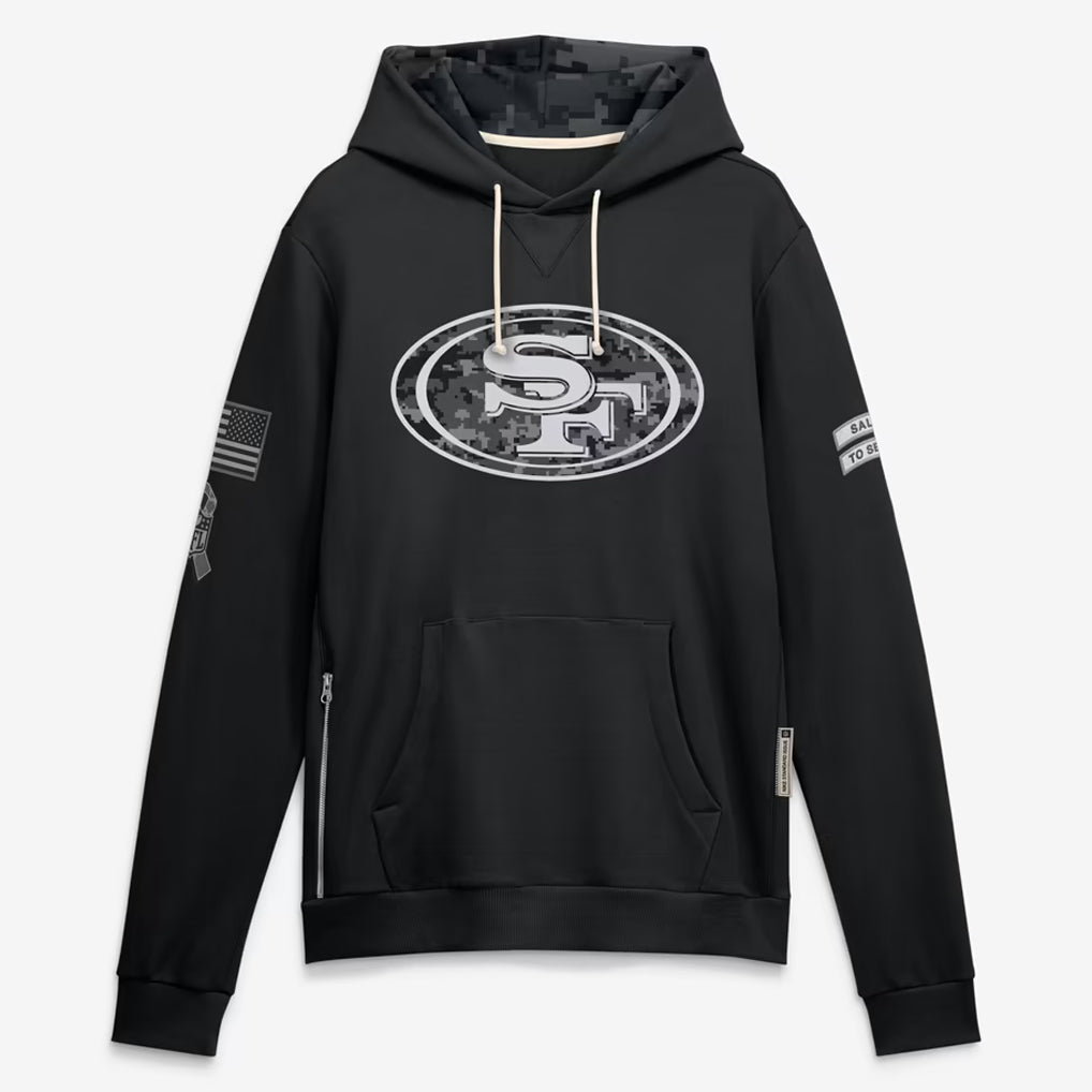 SF.49ers 2026 Black Logo Pullover Hoodies Limited Game Odoa Stitched Jerseys