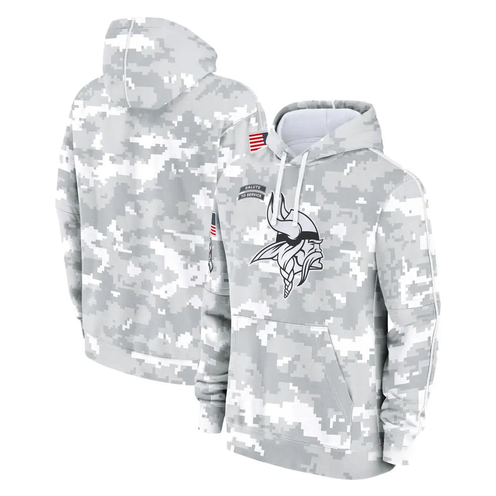 M.Vikings ## Vikings Blank Player Arctic Camo Salute to Service Pullover Hoodies Limited Game Odoa Stitched Jerseys