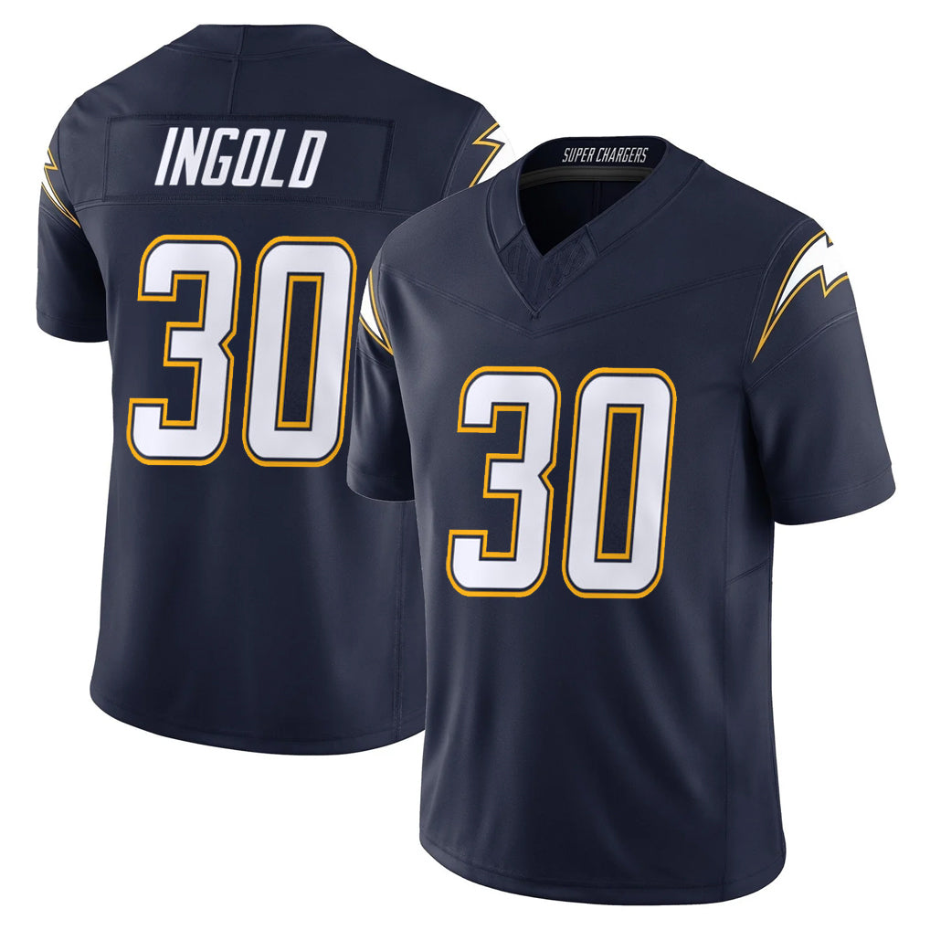 LA.Chargers #30 Alec Ingold Player Navy Vapor F.U.S.E. Limited Home Game Odoa Stitched Jerseys