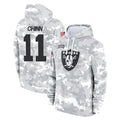 LV.Raiders #11 Jeremy Chinn Player Arctic Camo Salute to Service Hoodies Limited Game Odoa Stitched Jerseys