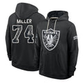 LV.Raiders #74 Kolton Miller Player 2026 Black Logo Pullover Hoodies Limited Game Stitched Jerseys