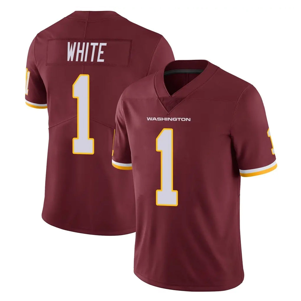 W.Commanders #1 Rachaad White Player Burgundy Limited Team Color Vapor Untouchable Home Game Odoa Stitched Jerseys