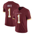W.Commanders #1 Rachaad White Player Burgundy Limited Team Color Vapor Untouchable Home Game Odoa Stitched Jerseys