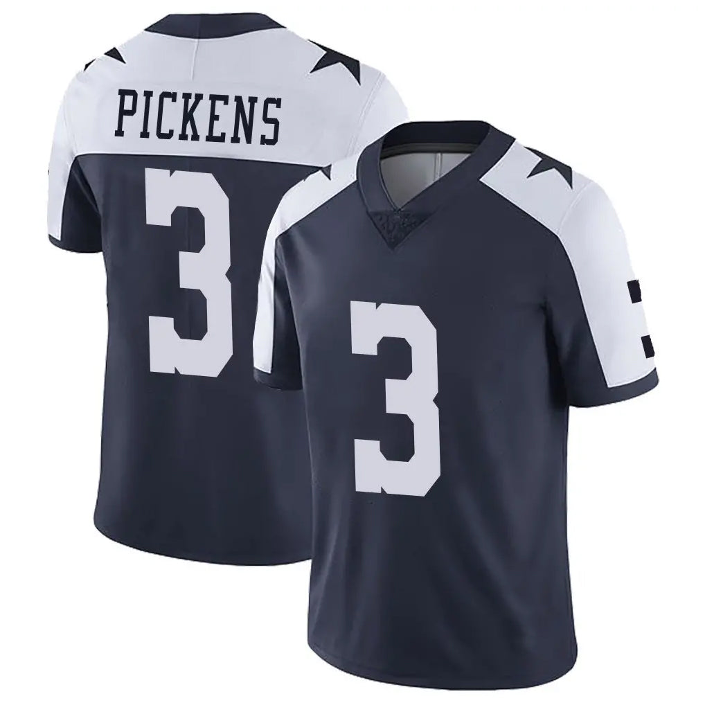 D.Cowboys #3 George Pickens Player Navy-White Limited Alternate Vapor Untouchable Home Game Odoa Stitched Jerseys
