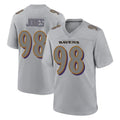 B.Ravens #98 Travis Jones Player Gray Color Rush Vapor Untouchable Game Odoa Stitched Jerseys
